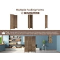 thumbnail image 4 of YRLLENSDAN 3 Panel Wood Room Divider 5.6 Ft Tall Privacy Wall Divider Outdoor Room Divider 66.9" x 16.9" Each Panel Folding Wood Screen for Home Office Bedroom Restaurant (Brown), 4 of 8