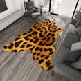 thumbnail image 4 of Dreammotif Decoupe Orange Zebra Skin Modern Area Rug for Living Room - 4 x 6 ft Machine Washable, Thin, Non Slip Backing Carpet, 4 of 8