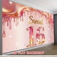 thumbnail image 2 of Sweet 16 Backdrop Pink Gold Dripping Diamond Style Banner for Birthday Party Photo Booth Wall Decor, Perfect for Sweet Sixteen Celebration, Adult Ceremony Banquet, Anniversary Event Decoration Prop, 2 of 6