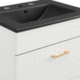 thumbnail image 6 of Modway Daybreak 24" Rubberwood MDF Particleboard Bathroom Vanity - White/Black, 6 of 8