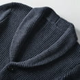 thumbnail image 2 of Men's Shawl Collar Cardigan Sweater Button up Merino Wool Sweater, 2 of 5