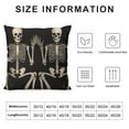 thumbnail image 5 of COMIO  Halloween Decorations Skull Pillow Covers,Halloween Farmhouse Skeleton Decor Throw Pillow Case Cushion Cover for Sofa Couch, 5 of 5