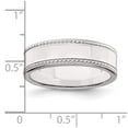 thumbnail image 5 of 925 Sterling Silver 6mm Design Edge Band Ring Size 7, 5 of 6