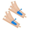 thumbnail image 4 of Ensemble de 2 Pcs d'Accessoires de Voie Ferrée en Bois pour Intersections et Interrupteurs, Ensemble de Train Jouet Compatible avec les Grandes Marques, Éducatif et Amusant pour Enfants, 4 of 8