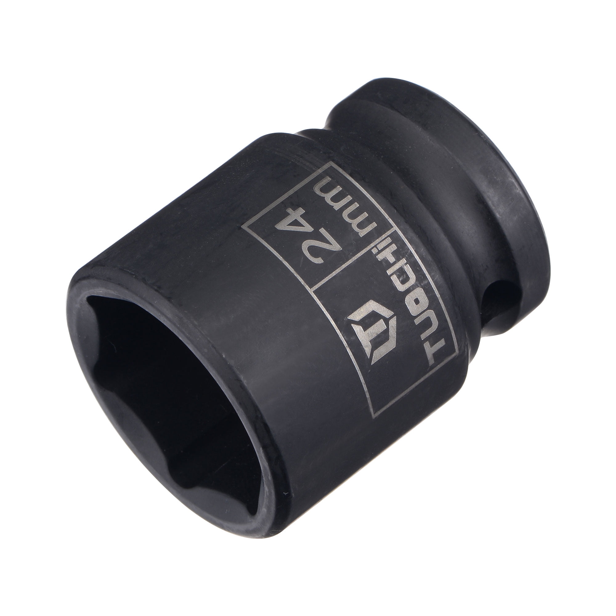 Uxcell 1/2' Drive by 24mm 6-Point Impact Socket, CR-V Steel 1.61' Length, Shallow Metric Sizes