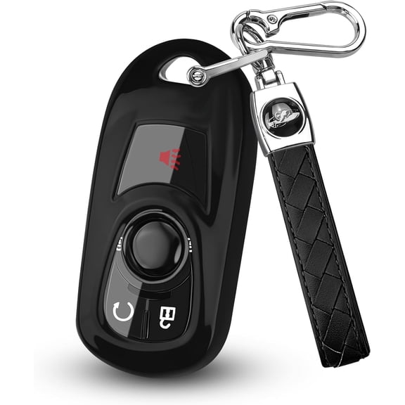 Key Fob Cover Compatible with Fit for Buick Envista Enclave Encore GX Verano Regal Lacrosse Keychain Case Holder Protector,Black