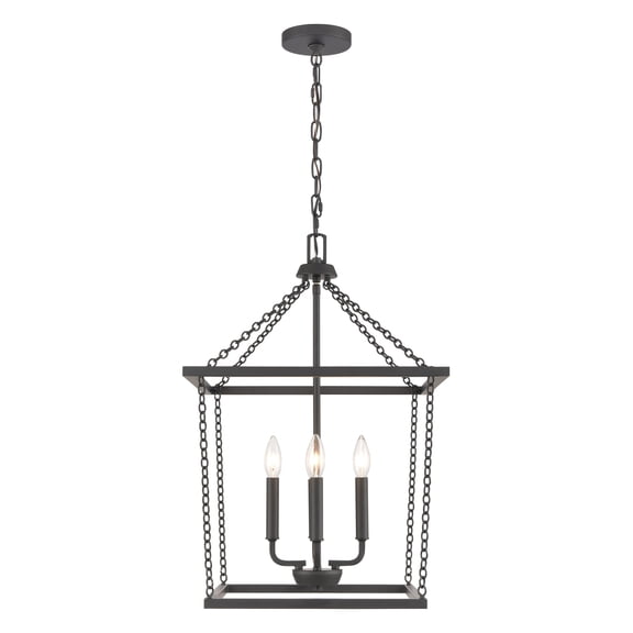 Elk Home 17-Inch Wide Emmett Pendant, Transitional, Matte Black