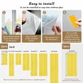thumbnail image 6 of Reusable Static Cling Window Tints, Yellow Window Privacy Film Frosted, Farmhouse Burlap Solid Yellow Color Modern Linen Texture Heat Control Windows Films for Offices, Balcony, 29.5 x 118 Inches, 6 of 9