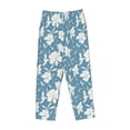 thumbnail image 4 of Xecao Lilies Flowers Women's Straight Lounge Pajama Pants: The Epitome of Relaxed Sleepwear, 4 of 9