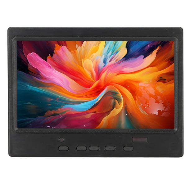 Monitor Portátil De 7 Pulgadas, Altavoces Integrados De 100-240 V, Pantalla Portátil 1024x600, Plug And Play Para Coche Para TV
