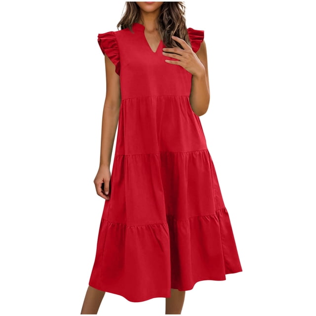 Hauts à Enfiler pour Femmes Printemps Automne Vêtements 2025 Chemises à Manches Longues Tendance Col Rond Ample Festival Hauts Unis Col en V Chandail Sans Manches Plissé Robe Irrégulière Grande Taille pour Femmes Été