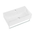 thumbnail image 4 of Claire 22" Wall-Mount Bathroom Sink with Silver Towel Bar, 4 of 14