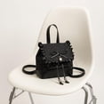thumbnail image 1 of Mini mochila con cremallera suave, ligera e informal, ideal para , viajes y desplazamientos diarios. Negro, 1 of 9