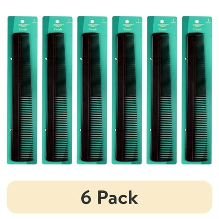 (6 pack) Equate Comb for Everyday Use on Short Hair Black 1 Count