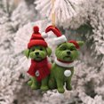 thumbnail image 4 of Riguas 1/9Pcs Christmas Green Hair Dog Decoration Reusable Holiday Decor Xmas Tree Puppy Animal Hanging Ornament Pendant Party Supplies Gift, 4 of 7