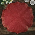 thumbnail image 2 of Red Beaded Placemats Set of 2 for Dining Coffee Table Scratch Heat Stain Resistant Charger Kitchen Decor Durable Tablemats - Fall Autumn Thanksgiving Holiday - 13.75 Inches, 2 of 7