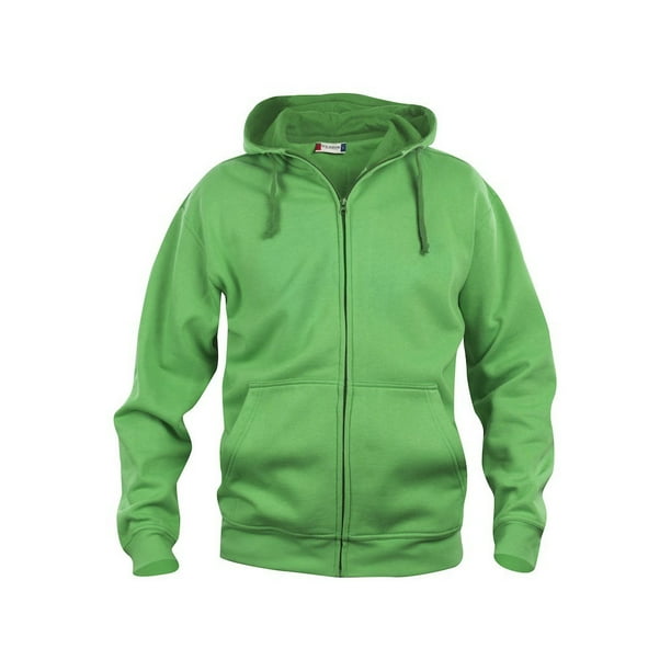 Clique - Sudadera con Cremallera Basic para Hombre (Verde Manzana)