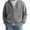 Gray, variant on Men's Waffle Knit Hoodie Coat, Double Zipper Front Closure, Casual Pullover Jacket with Hood for Fall Winter Layering & Street Style,Army Green,L