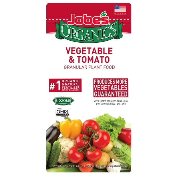 Jobe’s Organics Vegetable & Tomato Granular Plant Food, 4lbs, 253