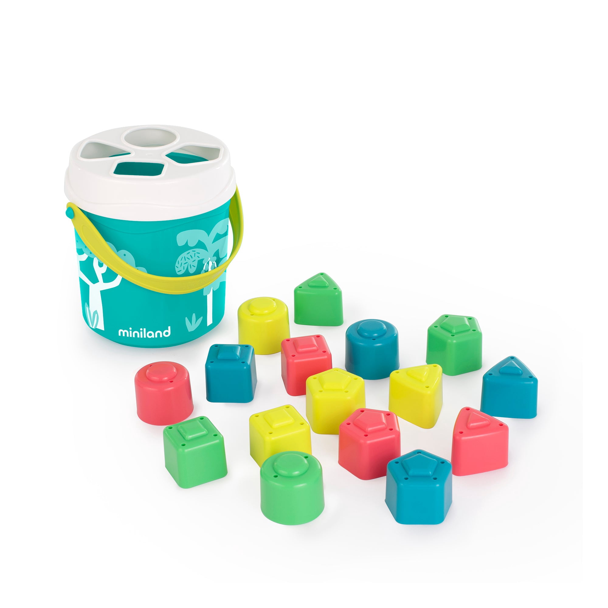 Miniland Feel to Learn Shape sorting bucket