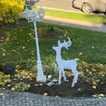 thumbnail image 6 of 52" Lighted White Mesh Standing Buck Outdoor Christmas Decoration Clear Lights, 6 of 6