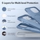 thumbnail image 5 of Funda de teléfono ESR para iPhone 15 con MagSafe, silicona, azul claro, 5 of 7