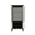 thumbnail image 4 of 18" X 39" X 78" Walnut White Wood Curio Cabinet, 4 of 6