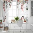 thumbnail image 4 of Hokiten Christmas Snowman Blackout Curtains | Light Blocking Print Window Curtains, Xmas Snowflake Berry Botanical Thermal Insulated Window Drapes for Living Room Kitchen Cafe (2 Panels, 84"W x 54"L), 4 of 7