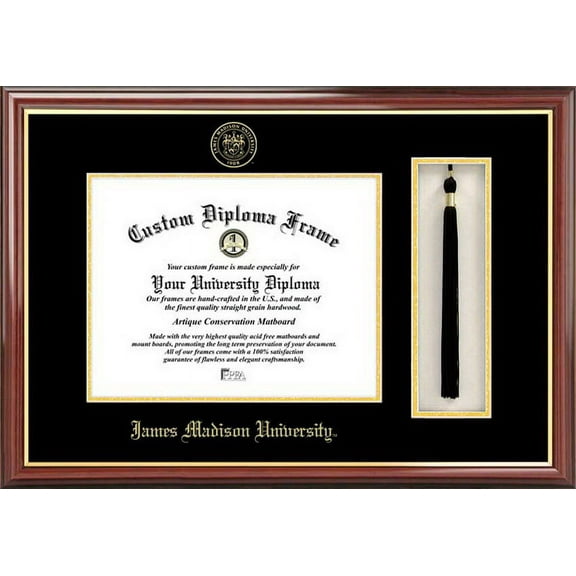 James Madison University 12" x 16" Tassel Box and Diploma Frame
