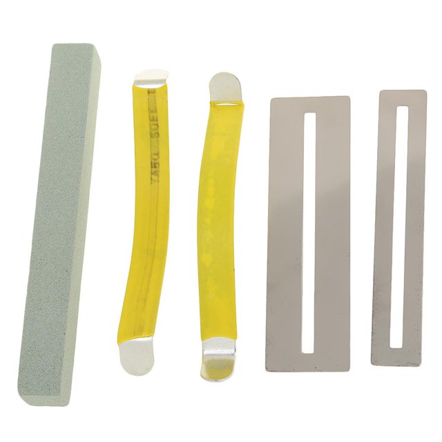de Reparación de Herramientas Profesionales de lutherie, Piedra Pulida con Cuello de Traste con de Traste de Diapasón Y Separad Gloria Protector de diapasón de guitarra