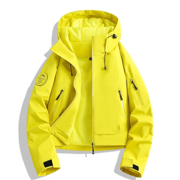 StSilkitty Full Zip Jacket for Womens Solid Color Long Sleeve Hooded Outerwear Jackets with Pockets Hiking Fishing Coat