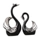 thumbnail image 3 of Escultura de pareja de cisnes de cerámica, adorno coleccionable, altura 23 cm y mesa 16 cm Negro, 3 of 9