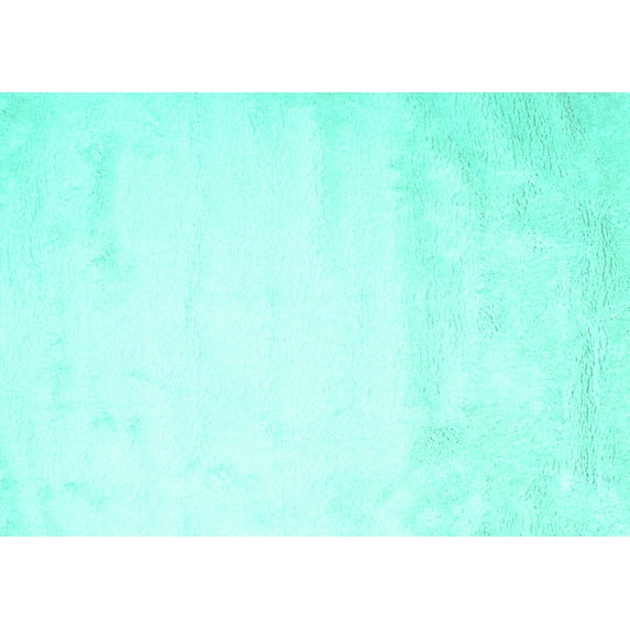Ahgly Company Indoor Rectangle Solid Turquoise Blue Modern Area Rugs, 3' x 5'