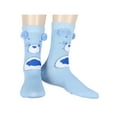 thumbnail image 6 of Care Bear Socks Women's Grumpy Bear Face and Belly Badge Design Pom-Pom Mid-Calf Junior's Crew Socks Size 9-11, 6 of 7