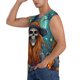 thumbnail image 3 of Fotbe Cartoon Pumpkin Skull Men's Camiseta sin Mangas Estampada para Hombres, Playera Casual para Gimnasio, Entrenamiento, Playa-Medium, 3 of 7