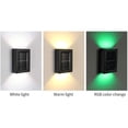 thumbnail image 3 of Led De 2 Uds., Luz De Pared Solar Para Exteriores, Lámpara De Pared Para Arriba Y Abajo, Camino, Escaleras, Jardín, Luces De Calle Decorativas Yuarrent HA045851-02, 3 of 6