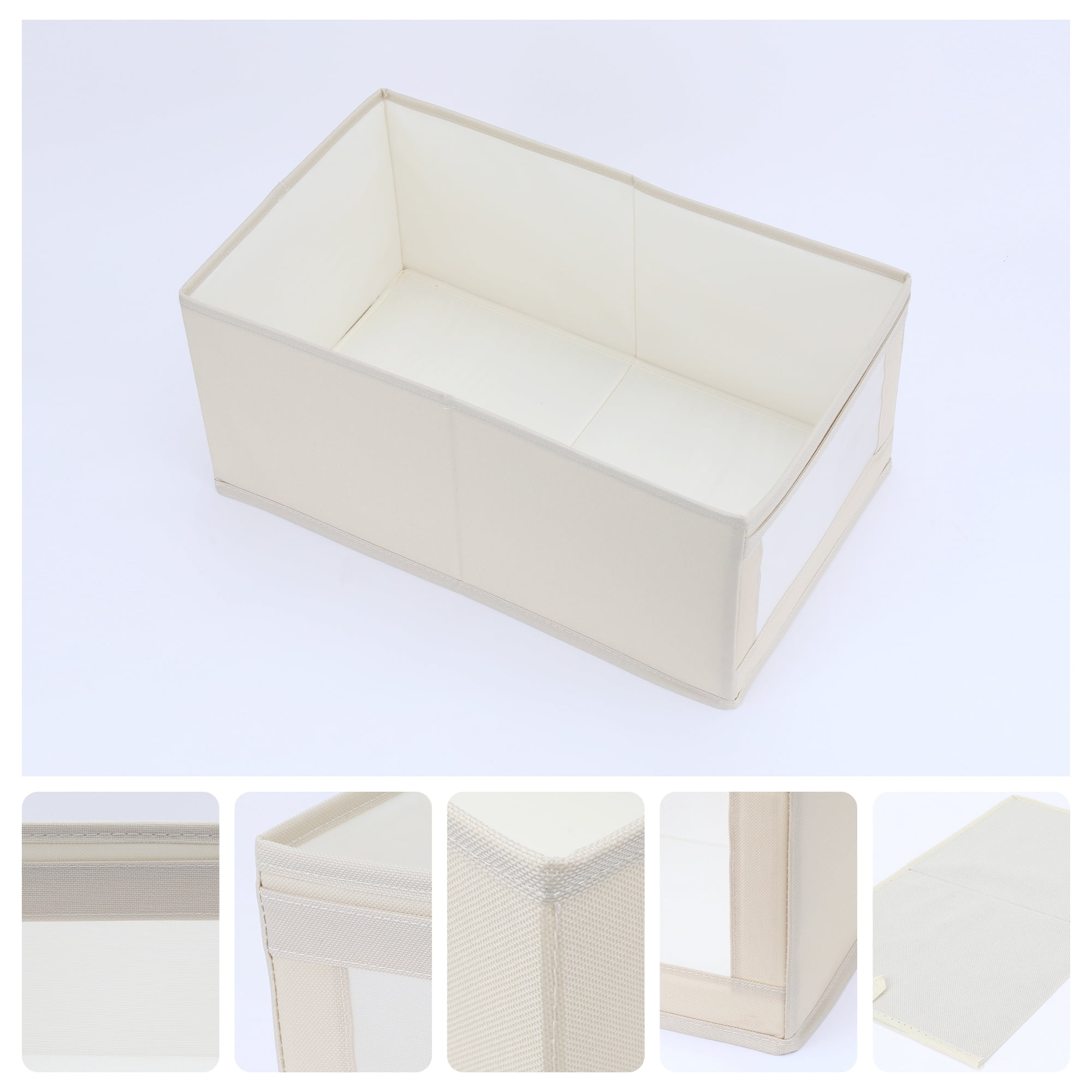 Unique Bargains Fabric Storage Cube Storage Bin Storage Basket Khaki 19*11*8.3in