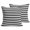 Black, variant on Throw Pillow Covers 18x18 Inch Set of 2 Sage Green Lines Stripe Decorative Pillows Cushion Case Soft Square Pillowcases Classic Striped Throw Pillows for Couch Sofa Bed Chair Home Decor