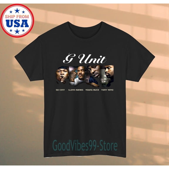 G UNIT Men's Black T-shirt Size S-5XL