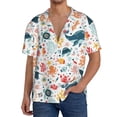 thumbnail image 3 of Honeii 's Sea Life 1 for men's short-sleeved button-up collared shirt featuring a pocket, perfect for beach vacations, and travel adventures., 3 of 5