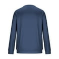 thumbnail image 4 of Stamzod Mens Casual Shirts Solid Color Long Sleeve Knitting Pullover Tops Plus Size Fall Winter Clothes for Men Navy G L, 4 of 5
