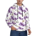 thumbnail image 2 of Honeii Orchids Flowers Pattern Mens Hoodies Men's Loose Sleeve Sweatshirt,Pullover Hooded Sweatshirt for Men,Essentials Hoodie-4X-Large, 2 of 7