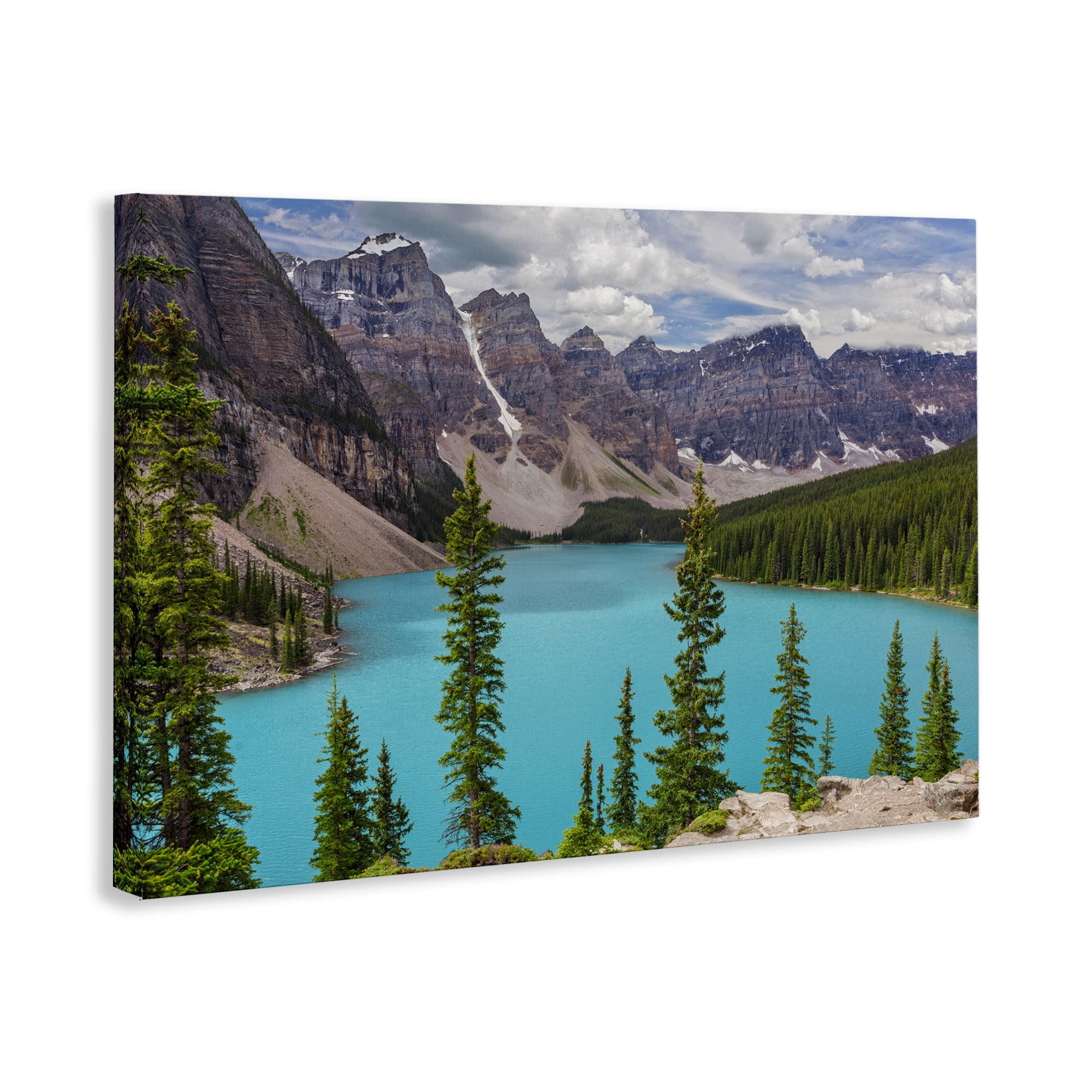 Stupell Industries Vivid Blue Valley Pond Landscape & Nature Photography Wrapped Canvas Art Print Wall Art, 24 x 16