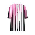 thumbnail image 7 of JTZGDY Henley Shirts for Women Cute Floral Pattern Printed Short Sleeve Button V Neck Graphic T-Shirts Loose Fit Dressy Tunic Blouse Pink#01 M, 7 of 7