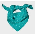 thumbnail image 3 of Bimba Green Heart & Love Text Pure Silk Printed Scarf Dupatta Head Neck Wrap Bandanas For Women 40 x 80 Inches, 3 of 6