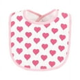 thumbnail image 4 of Hudson Baby Grandmas Favorite Heart Machine Washable and Absorbent Cotton Baby Bib, 3 Pack, 4 of 5
