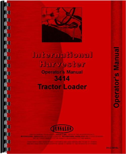 International Harvester 3414 Industrial Tractor Operators Manual