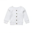 thumbnail image 1 of Mialoley Boys Girls Button-down Cardigan, Solid Color Sweater, Casual Outerwear, 1 of 9
