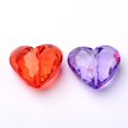 thumbnail image 2 of 5pcs Transparent Acrylic Beads Heart Mixed color 25x29.2x16mm Hole: 3mm, 2 of 2