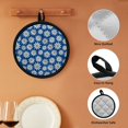 thumbnail image 6 of ZIATUBLES Kitchen Pot Holders Pack of 2 Heat Resistant Potholders Versatile Ultra Soft Hot Pads with Pockets and Cotton-like Lining to Handle Hot Cookware 8 Inch Kitchen Decor, Daisy Blue, 6 of 7
